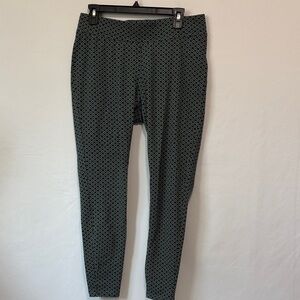 Lands' End navy/Light Green Floral-Print starfish Leggings